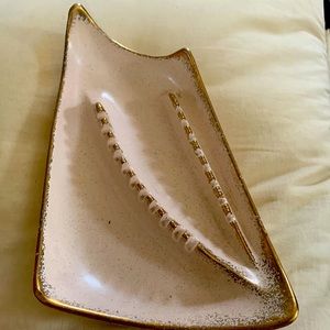 Gilded mid century ashtray/ accessory tray